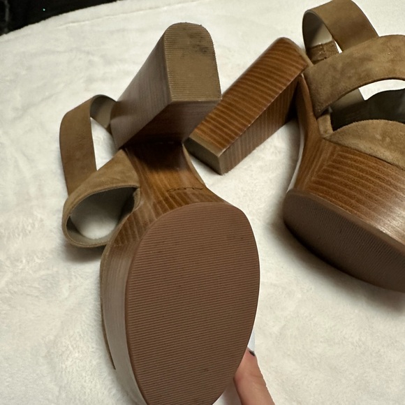 ALDO suede and wooden platform heels NWOT - Picture 4 of 5